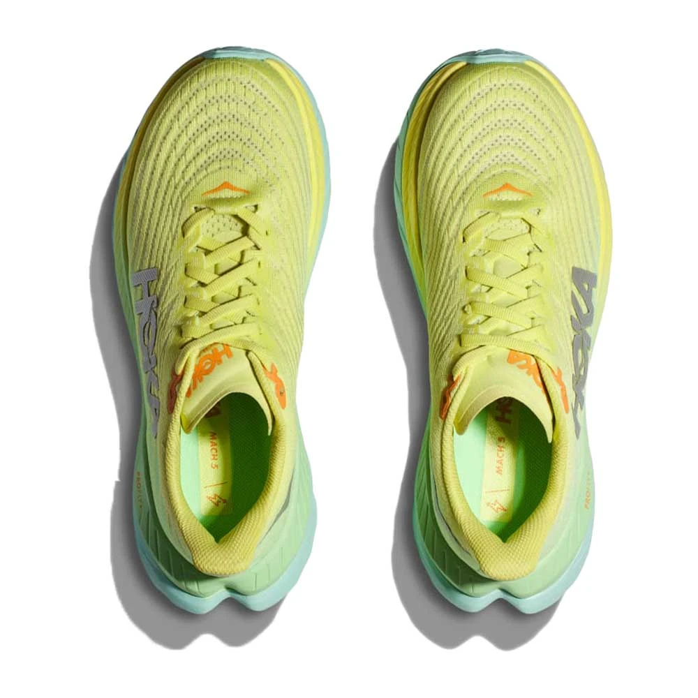 Hoka Women's Mach 5 Running Shoe - Citrus Glow/Lime Glow - Regular (B) - Image 4