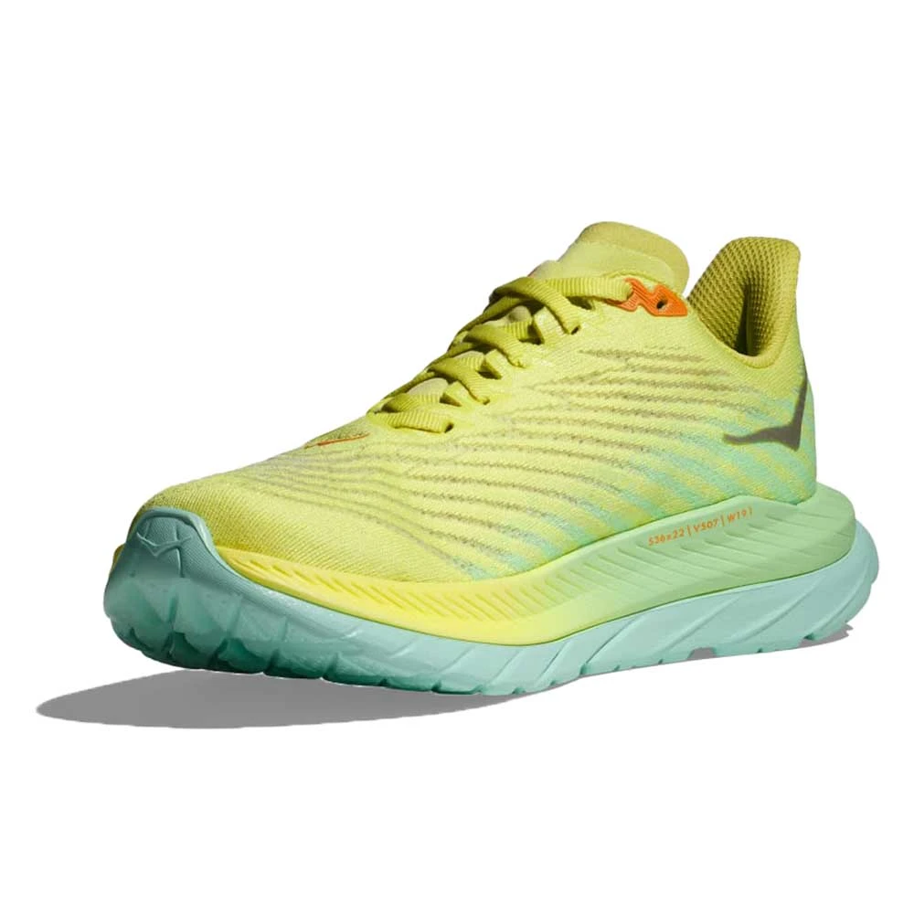 Hoka Women's Mach 5 Running Shoe - Citrus Glow/Lime Glow - Regular (B) - Image 3