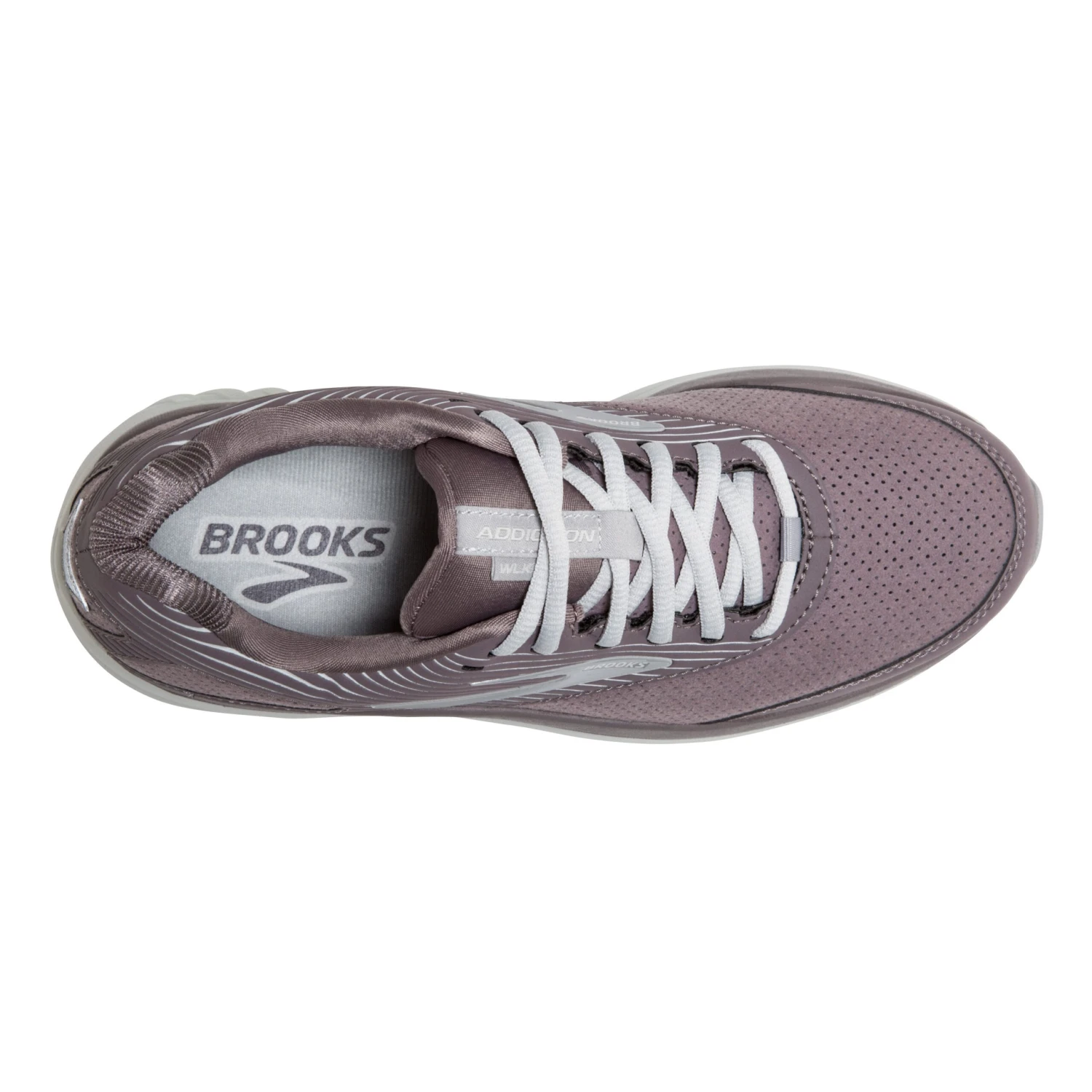BROOKS Women's Addiction Walker Suede Walking Shoe - Shark/Alloy/Oyster - Wide (D) - Image 5