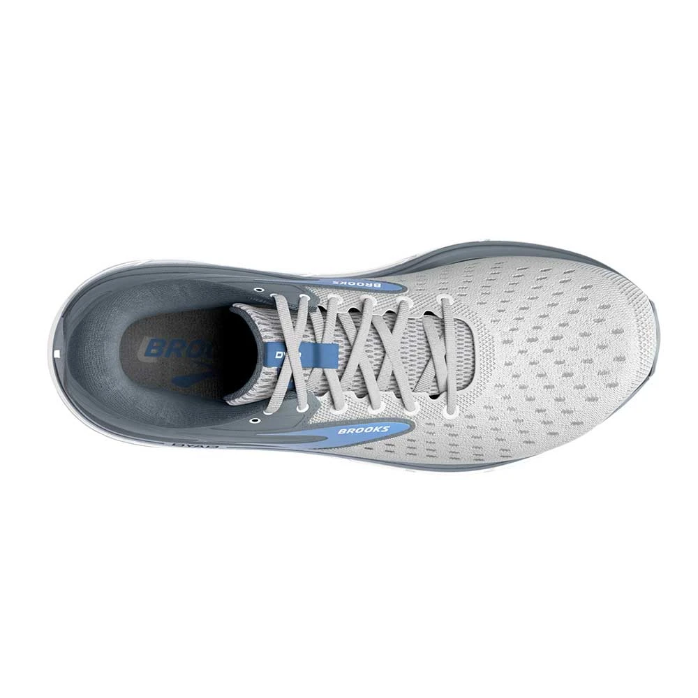 BROOKS Women's Dyad 11 Running Shoe - Grey/White/Blue - Extra Wide (2E) - Image 5