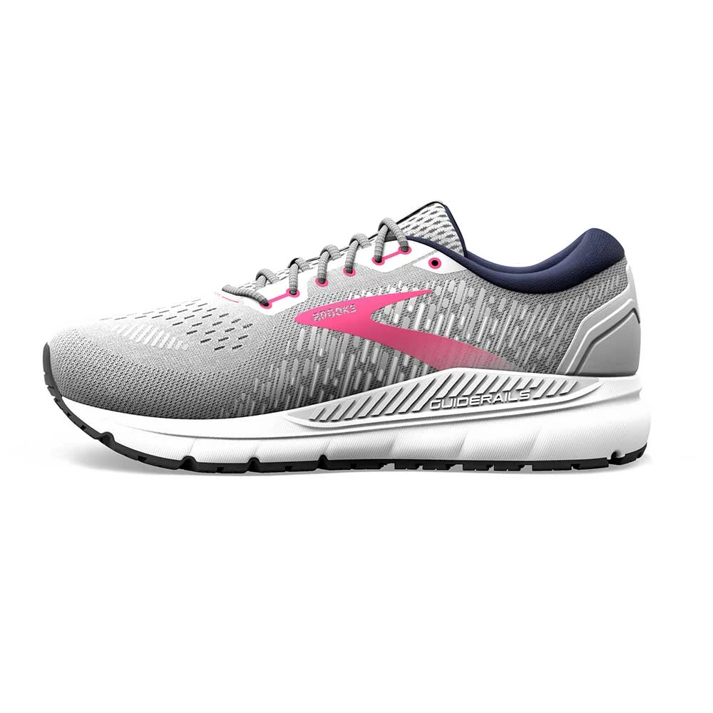 BROOKS Women's Addiction GTS 15 Running Shoe - Oyster/Peacoat/Lilac Rose - Extra Wide (2E) - Image 2