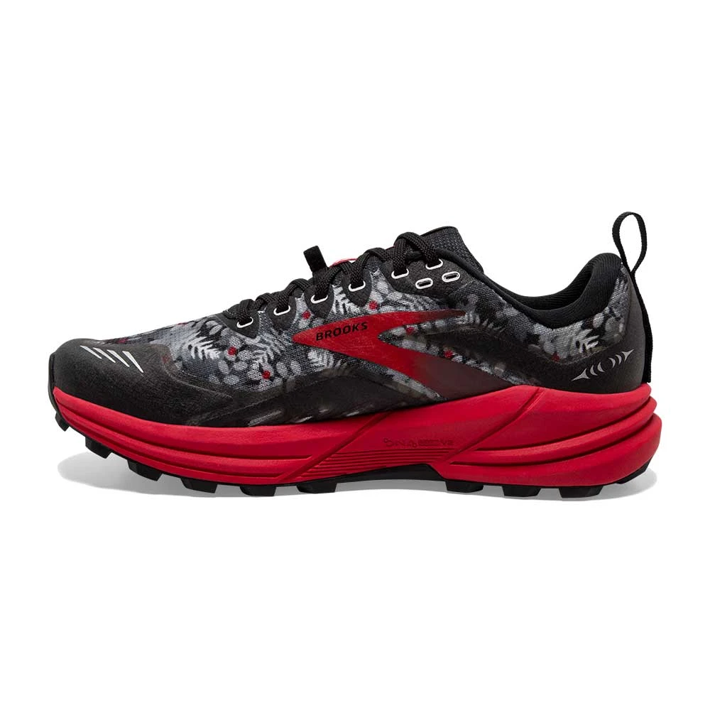 BROOKS Women's Cascadia 16 Trail Shoe - Black/Grey/Red- Regular (B) - Image 3