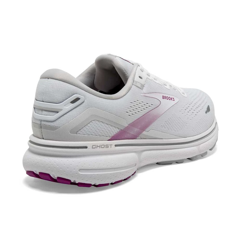 BROOKS Women's Ghost 15 - White/Oyster/Viola - Image 4