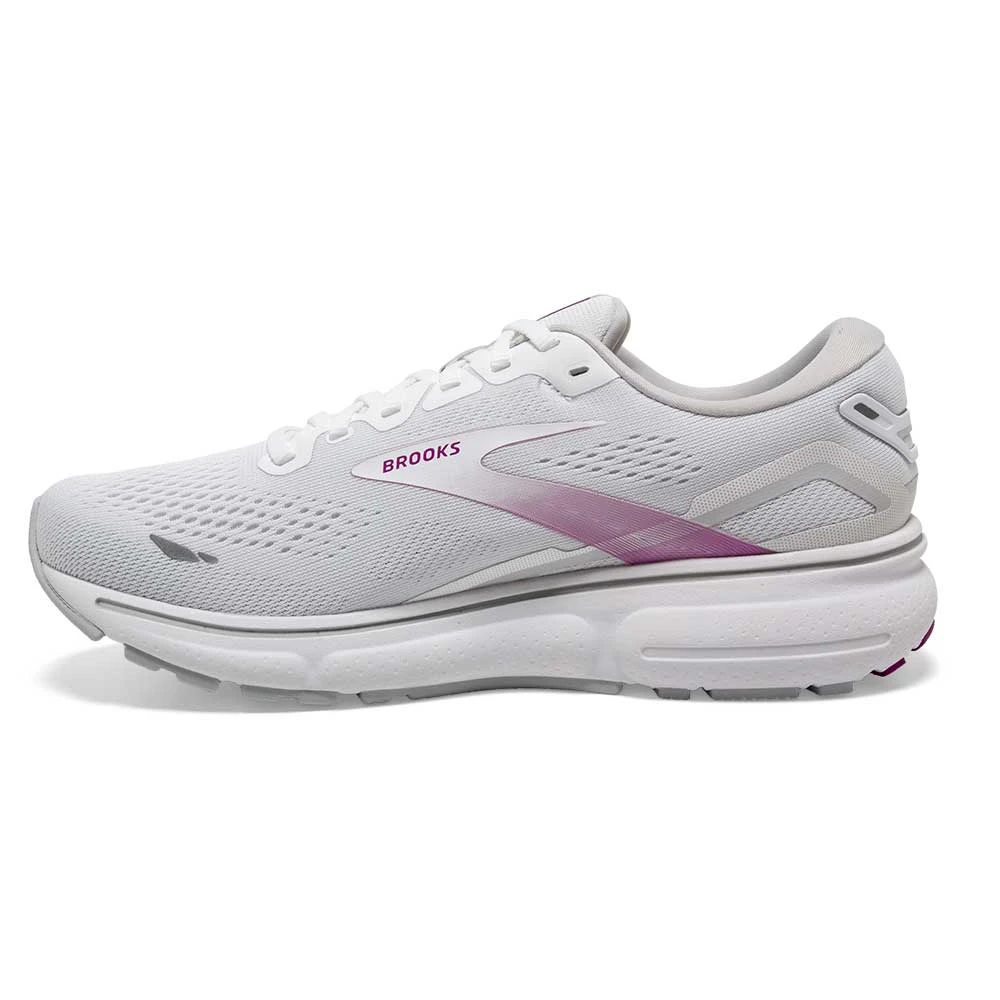 BROOKS Women's Ghost 15 - White/Oyster/Viola - Image 3