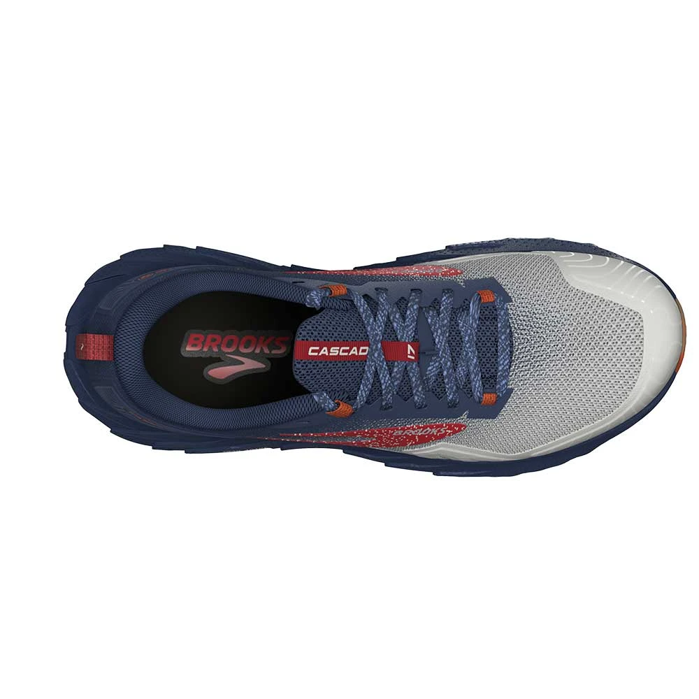 BROOKS Women's Cascadia 17 Trail Running Shoe - White/Navy/Bittersweet - Regular (B) - Image 4