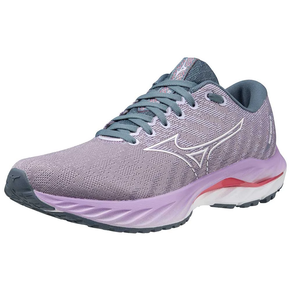 Mizuno Women's Wave Inspire 19 Running Shoe- Wisteria/China Blue- Regular (B) - Image 3
