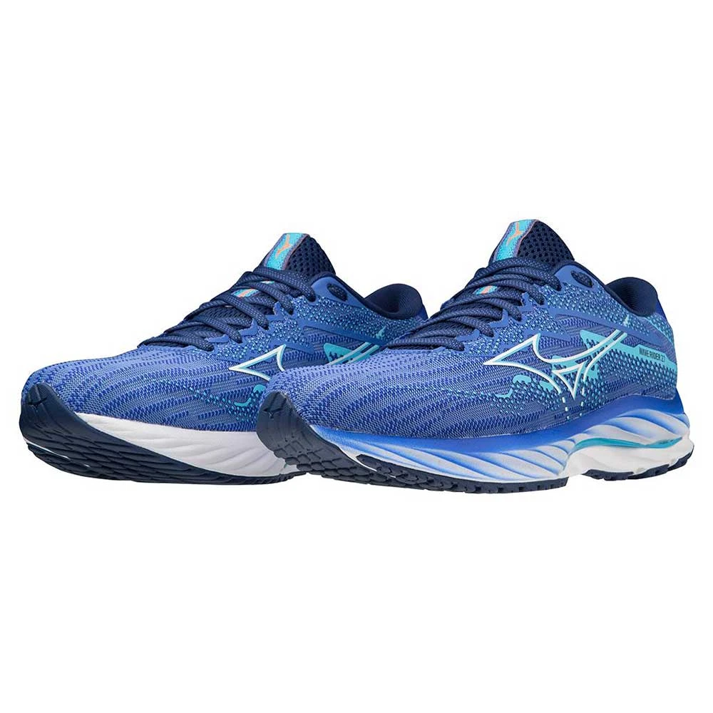 Mizuno Women's Wave Rider 27 Running Shoe - Ultramarine/White- Regular (B) - Image 4