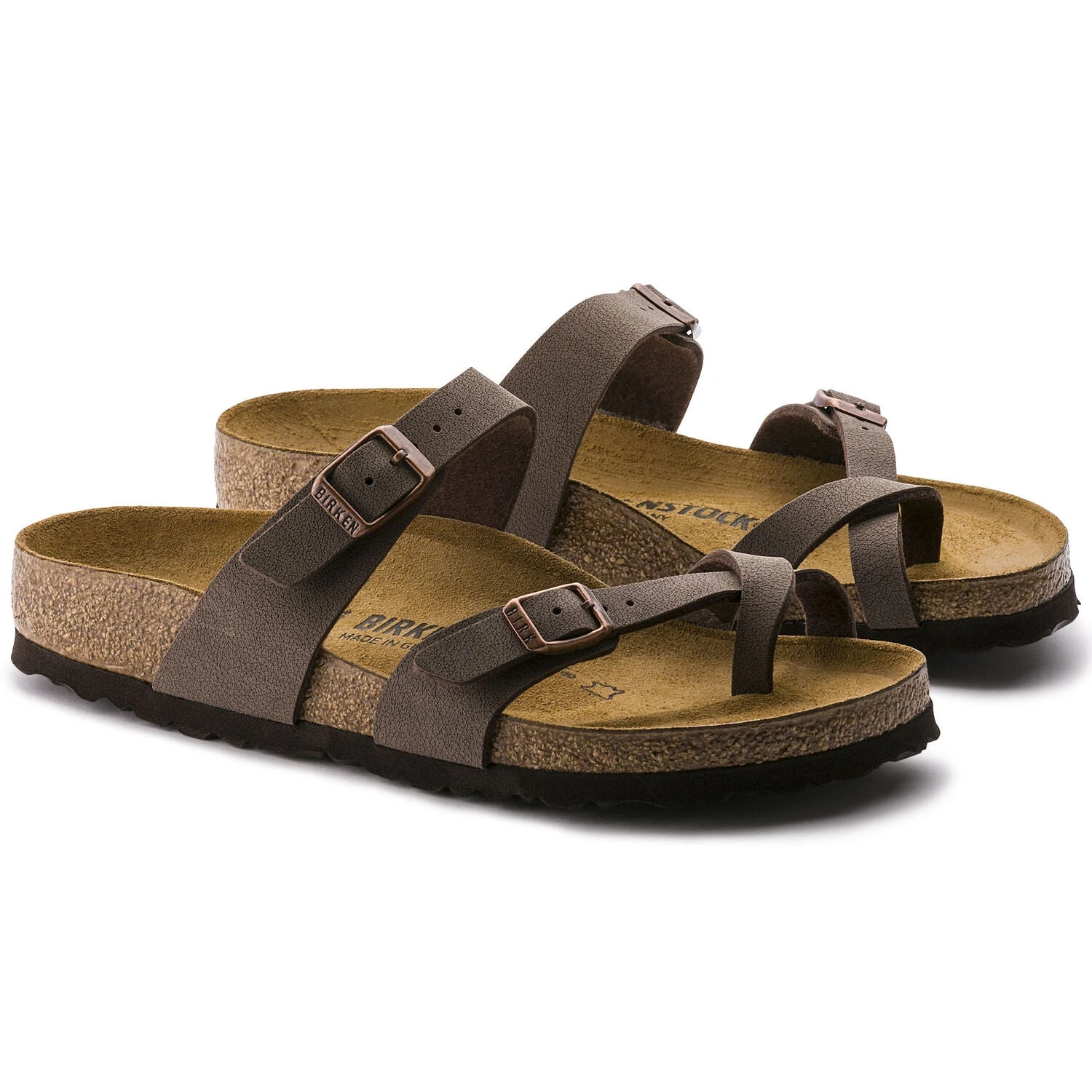 Birkenstock Mayari Suede Mocha Birko-Flor® Nubuck Sandal- Regular/Wide - Image 3