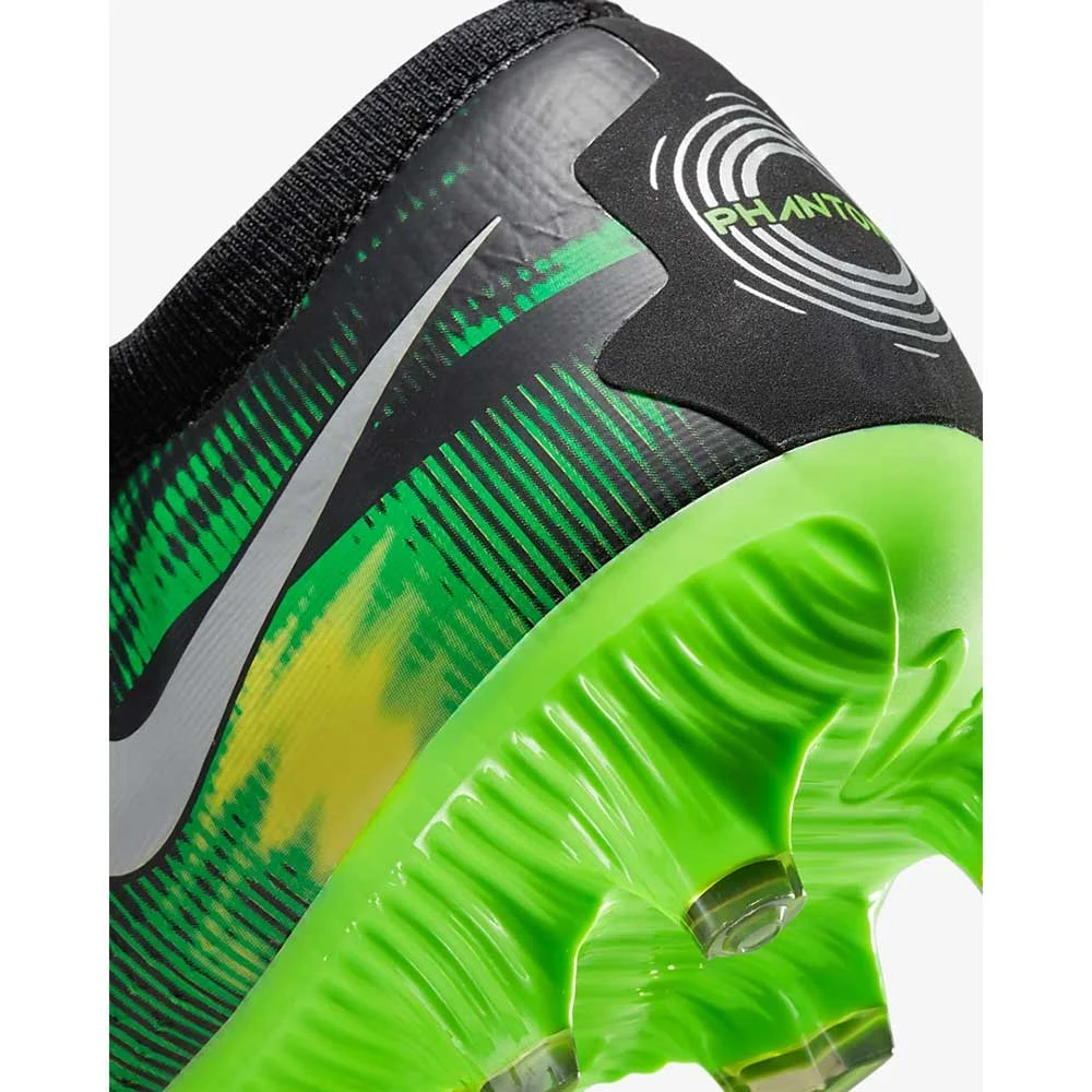 Nike Unisex Phantom GT2 Pro SW FG Soccer Shoe - Black/MTLC Platinum Green-Regular (D) - Image 7