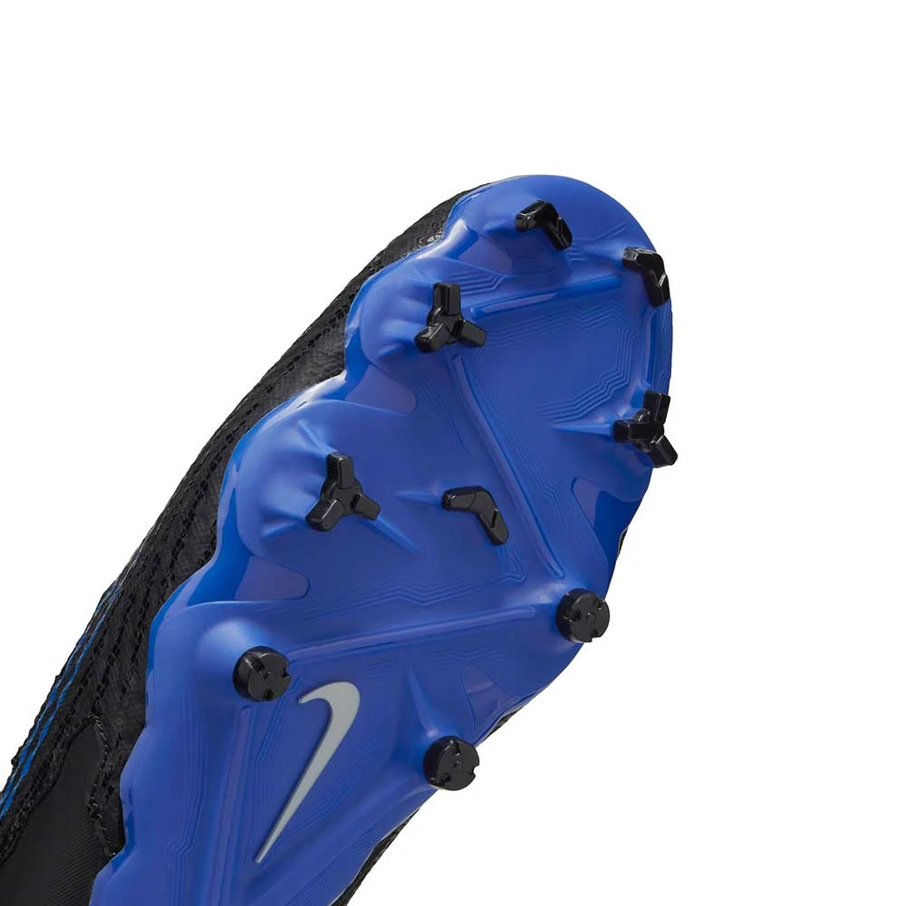Nike Phantom GX Academy MG Soccer Cleat - Black/Chrome-Hyper Royal- Regular (D) - Image 7