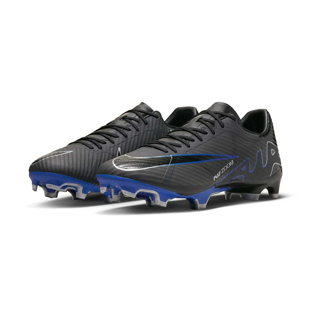 Nike Zoom Mercurial Vapor 15 Academy MG Soccer Cleat - Black/Chrome-Hyper Royal- Regular (D) - Image 2