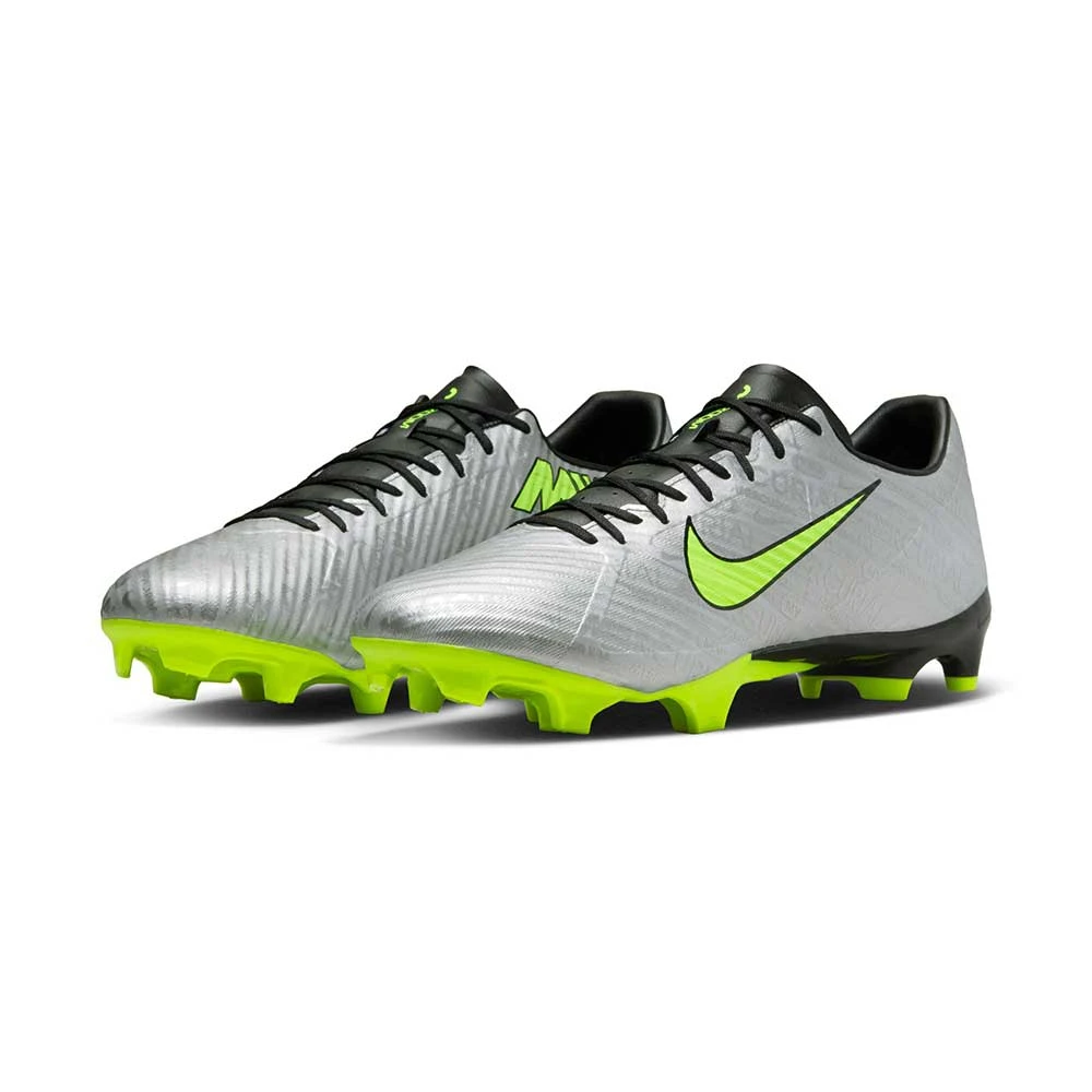 Unisex Nike Zoom Mercurial Vapor 15 Academy XXV MG Soccer Cleats - Metallic Silver/Volt - Regular (D) - Image 3