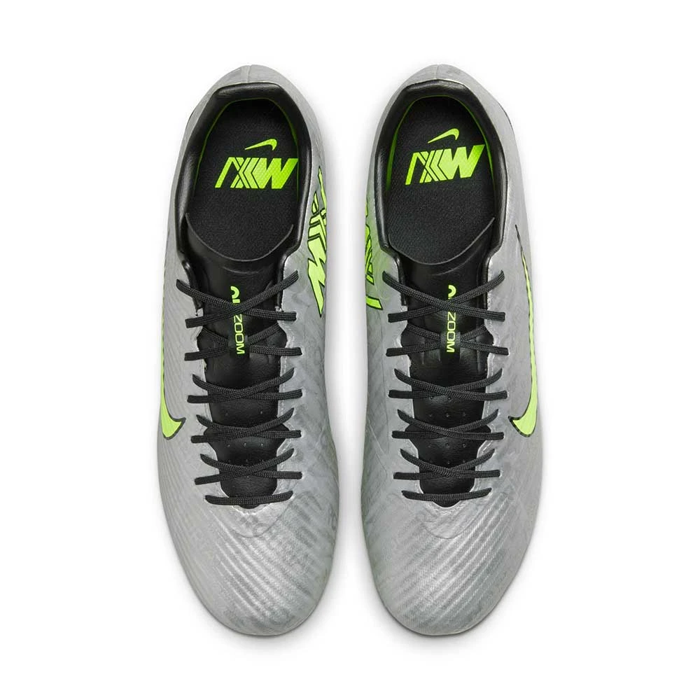 Unisex Nike Zoom Mercurial Vapor 15 Academy XXV MG Soccer Cleats - Metallic Silver/Volt - Regular (D) - Image 4