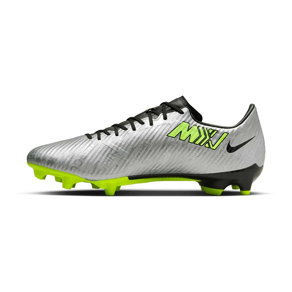 Unisex Nike Zoom Mercurial Vapor 15 Academy XXV MG Soccer Cleats - Metallic Silver/Volt - Regular (D) - Image 2