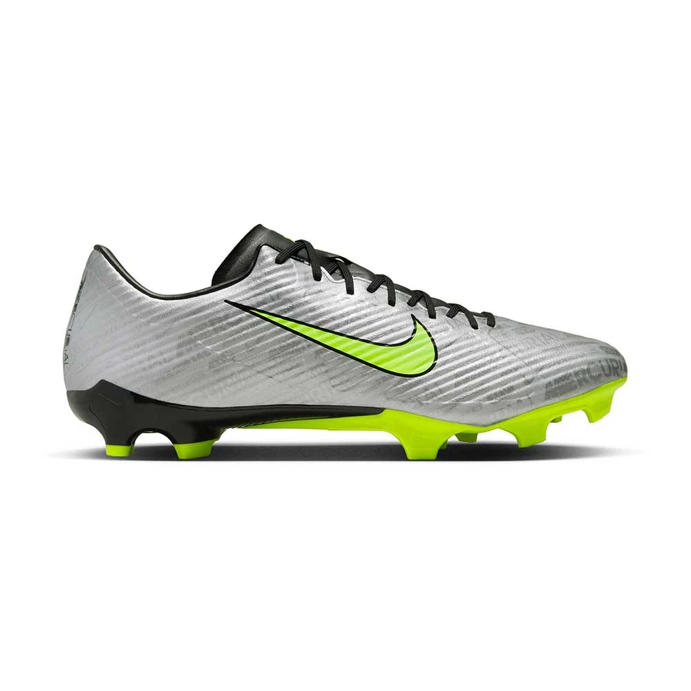 Unisex Nike Zoom Mercurial Vapor 15 Academy XXV MG Soccer Cleats - Metallic Silver/Volt - Regular (D)