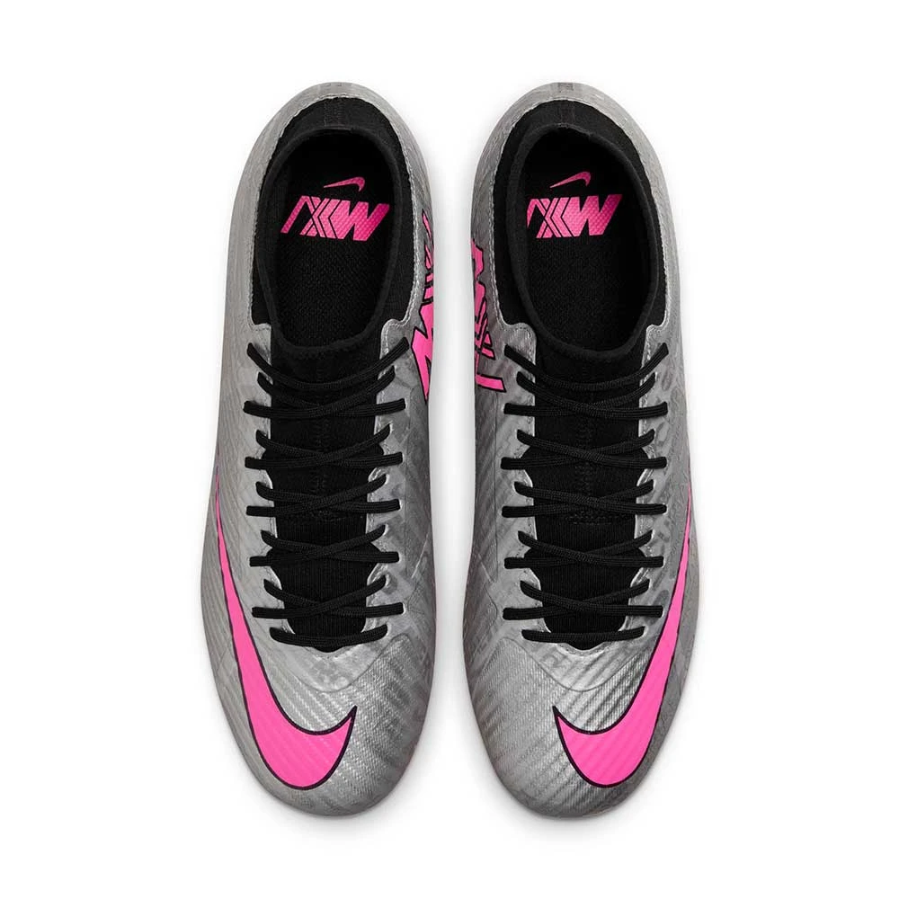 Unisex Nike Zoom Mercurial Superfly 9 Academy XXV MG Soccer Cleats - Metallic Silver/Hyper Pink - Image 4