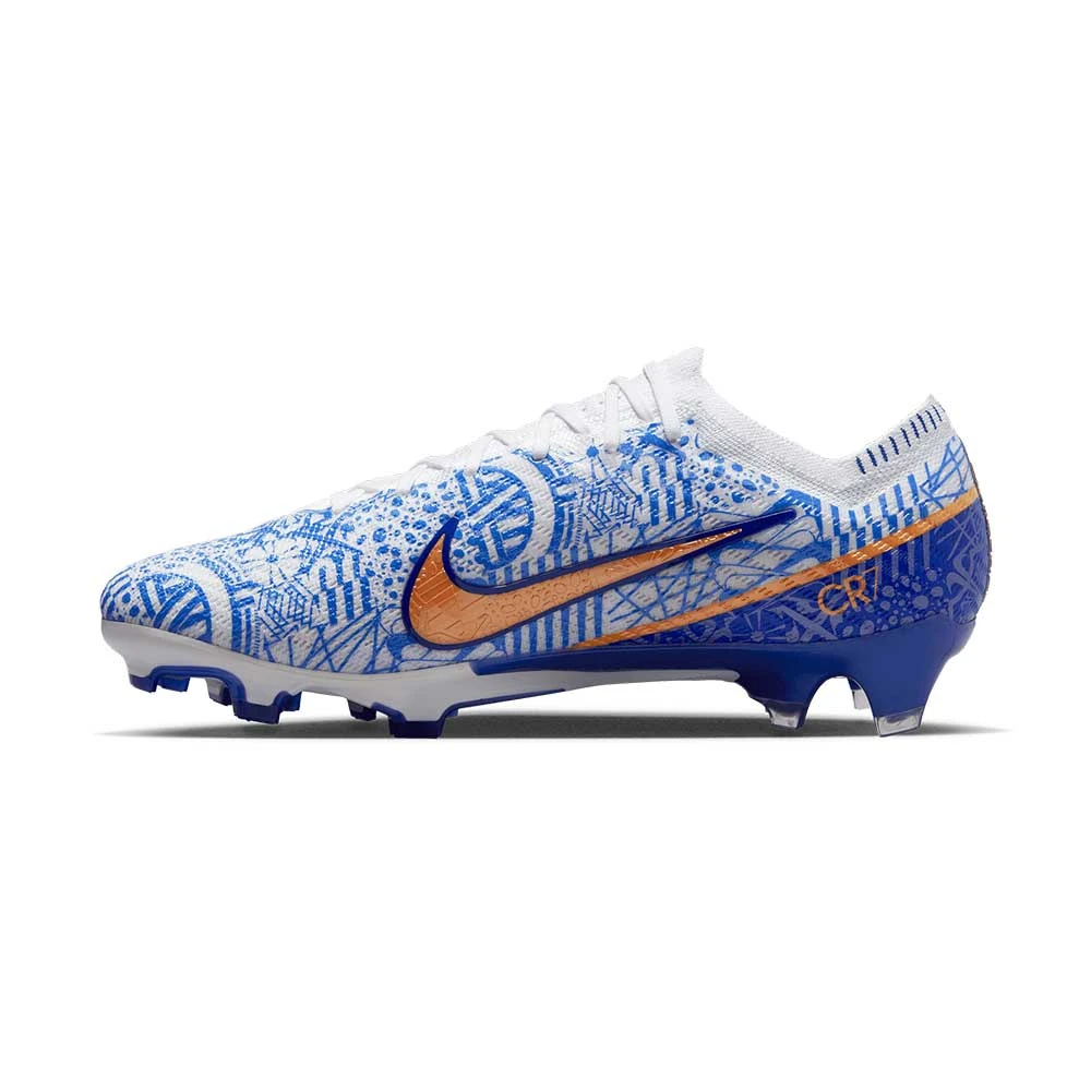 Unisex Nike Mercurial Zoom Vapor 15 Elite CR7 FG Soccer Shoe - White/Metallic Copper - Regular (D) - Image 2