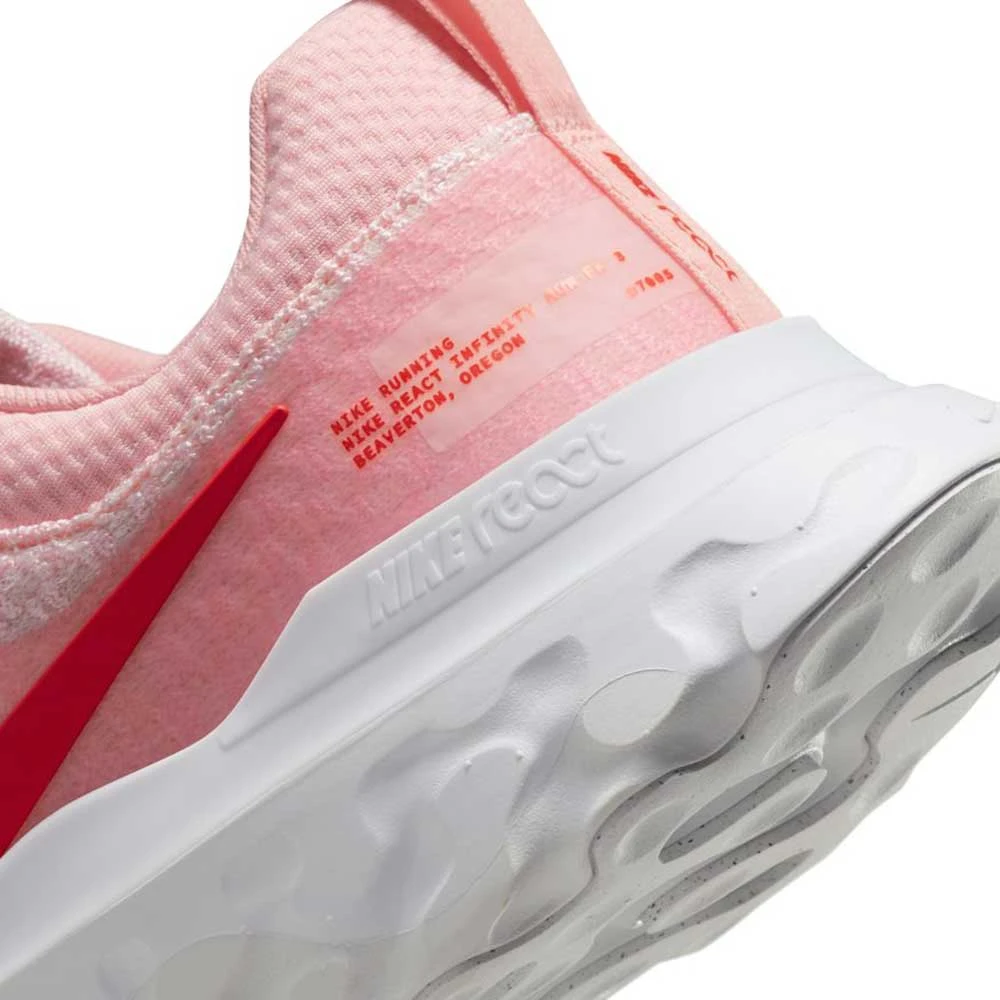 Nike Women's React Infinity React 3 Running Shoe-Medium Soft Pink/White/Summit White/Light Crimson- Regular (B) - Image 8