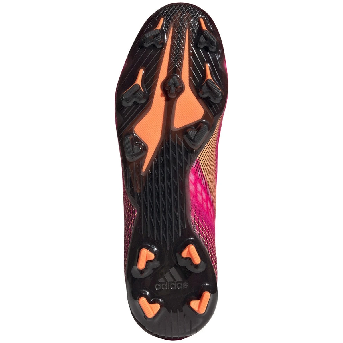 ADIDAS Unisex X Ghosted .2 FG Soccer Shoes - Shock Pink/Core Black/Screaming Orange - Image 3