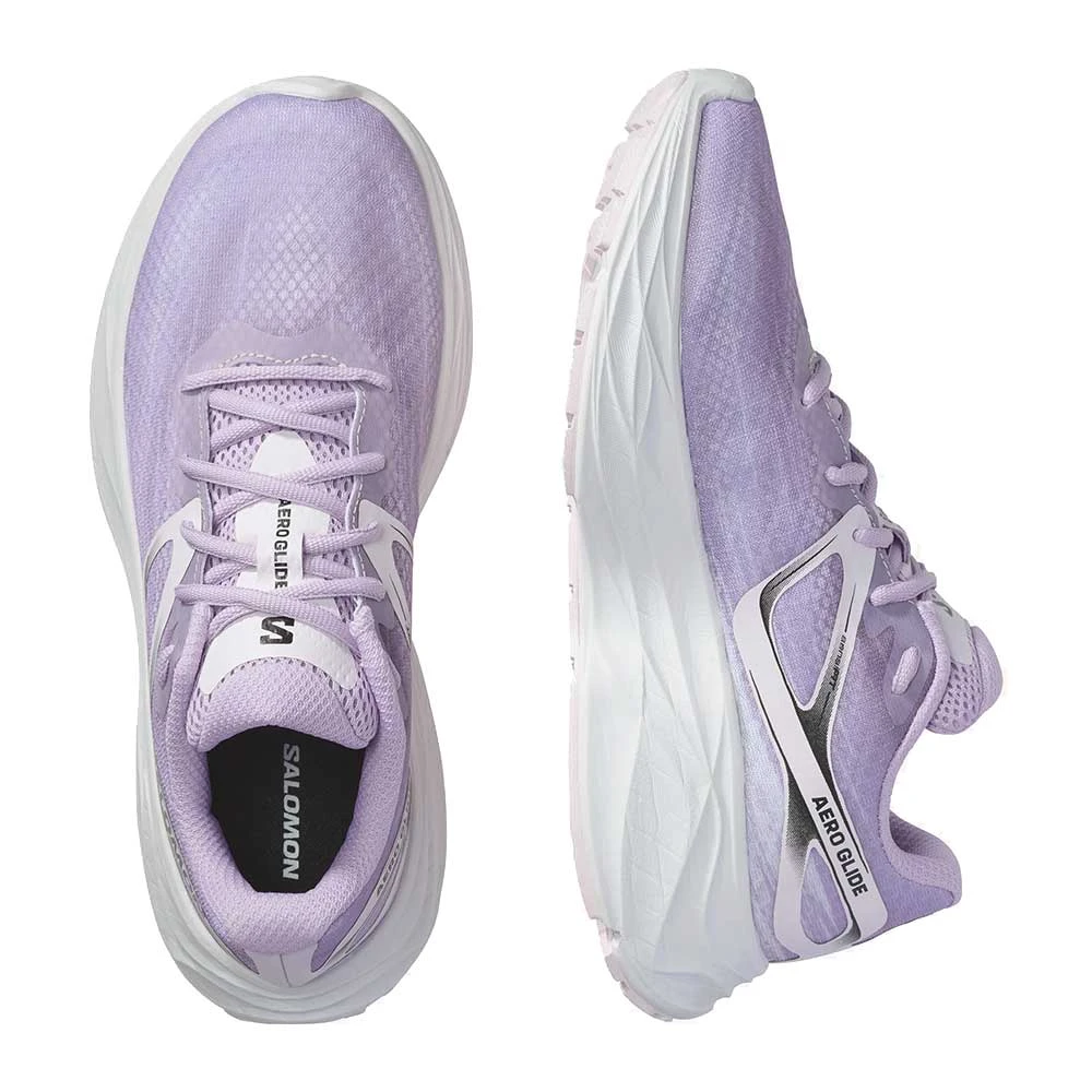Salomon Women's Aero Glide Running Shoe- Orchid Bloom/Cradle Pink/White- Regular (B) - Image 4
