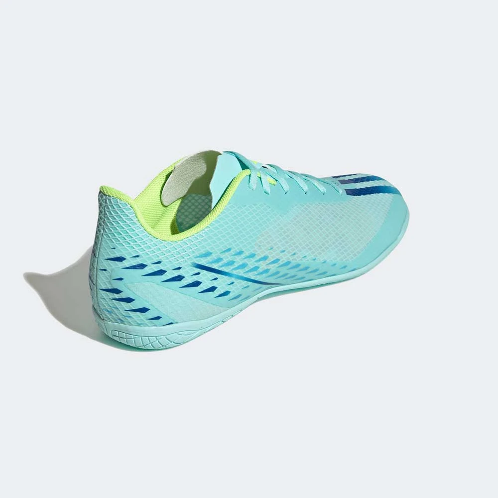 Unisex Adidas X Speedportal .4 IC Soccer Shoe - Clear Aqua/Powder Blue/Solar Yellow- Regular (D) - Image 3