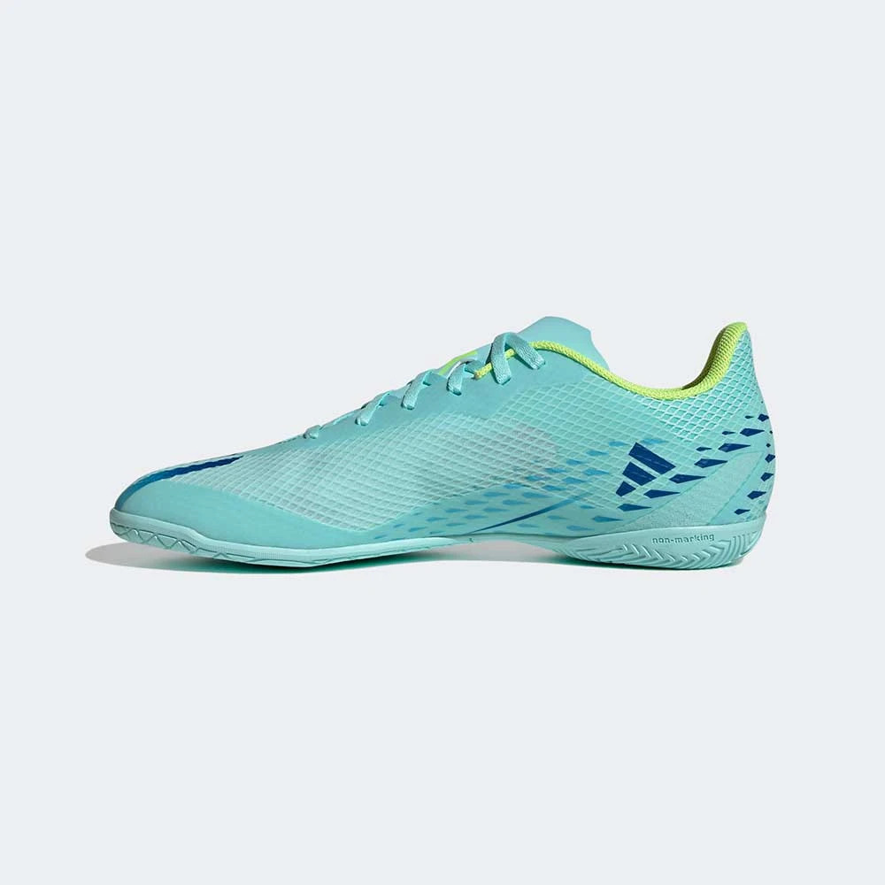 Unisex Adidas X Speedportal .4 IC Soccer Shoe - Clear Aqua/Powder Blue/Solar Yellow- Regular (D) - Image 5